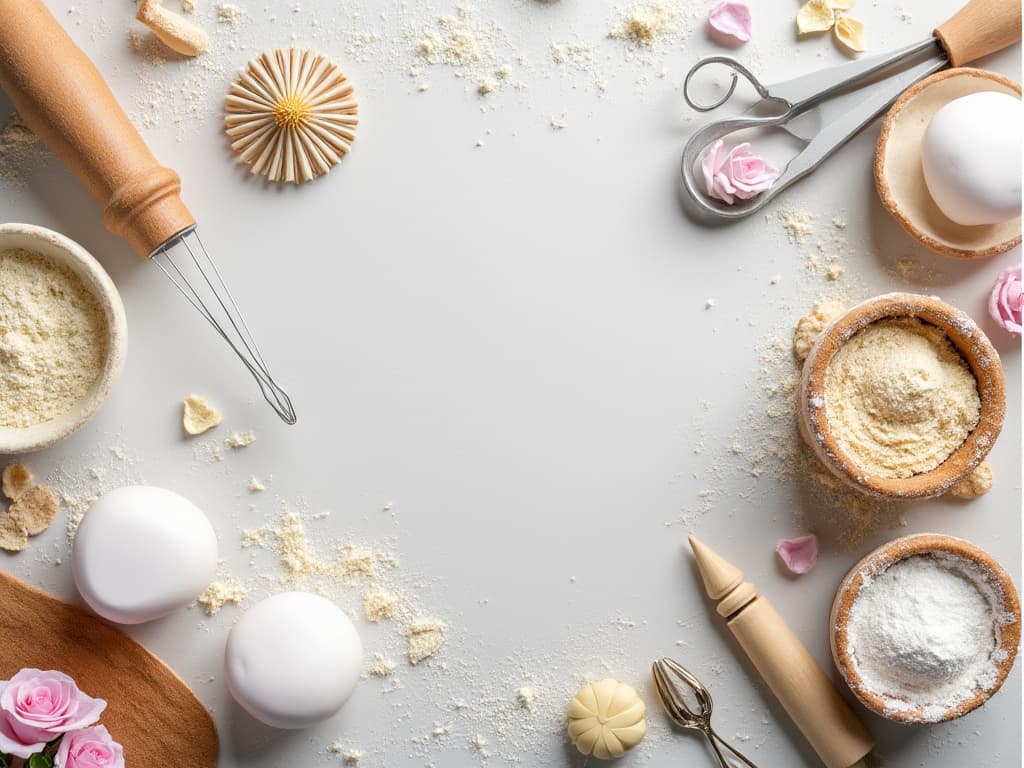 Elegant baking supplies background